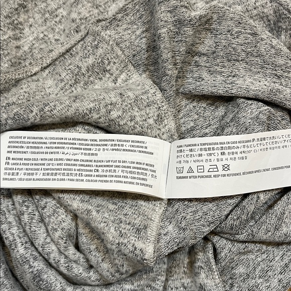 Abercrombie & Fitch Soft A&F Cozy Heather Gray Long Sleeve Bodysuit Small S EUC - Picture 12 of 13
